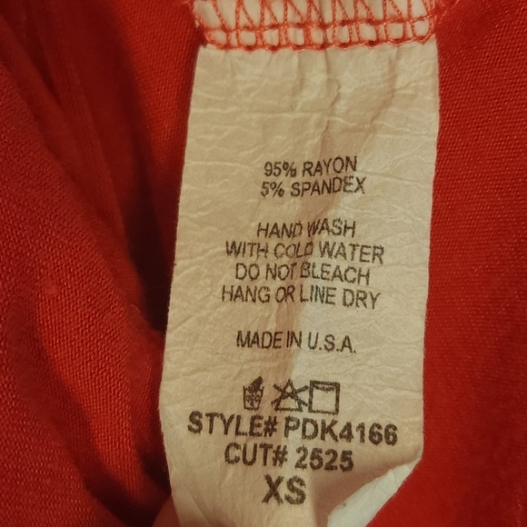 Pomelo red flare stretch tunic tank top pockets flowy XS - Picture 6 of 6